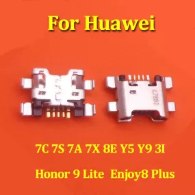 100Pcs For Huawei Enjoy 8 Plus 9 9E 9S 8E Y8S Y7Pro Y5 Lite Y9 Nova 3I Charger Plug Usb Charging Doc