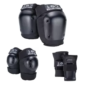 187 - Adult Six Pack Pad Set Black