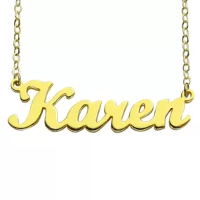 18K Solid Gold Name Necklace