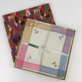 1920s Art Deco Handkerchiefs in Original Printed Box