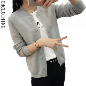 2021 Spring Autumn 9 Color Wool Sweater V Neck Can Not Buckle Cardigan Fashion Wild Female Small Sha