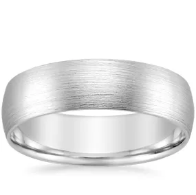 6mm Men's Matte Comfort Fit Wedding Ring - NM36