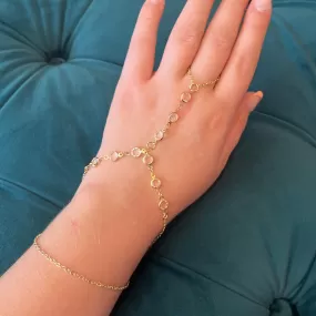 Anastasia Gold Dainty Ringlet Hand Chains