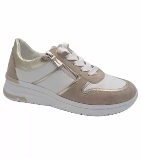 Ara Womens Leather Lace Up Wide Fit Fashion Trainer Neapal-Tron 2.0 - 1238412