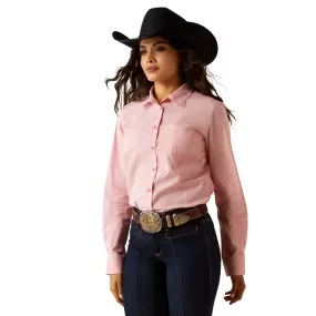 Ariat Women's Wrinkle Resistant Kirby Long Sleeve Shirt - Camellia Rose Stripe