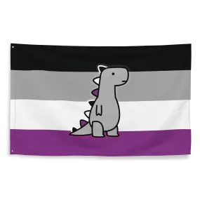 asexual t-rex flag