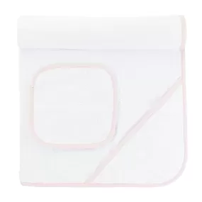 Baby Club Chic Pink Hooded Towel with Mitt