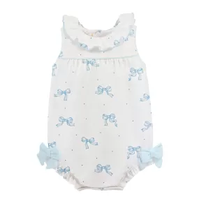 Baby Club Chic - Pretty Blue Bows Ruffle Bubble