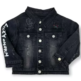 Black Keys Kids Lucky Charm Denim Jacket (Black)