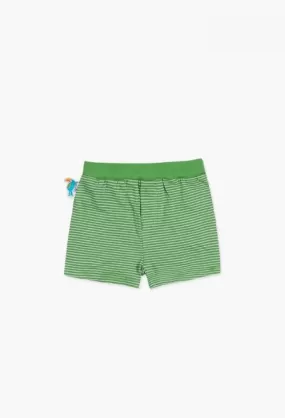 Boboli Shorts - Green/White Stripes