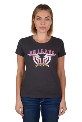 Bullzye Ladies Sunset S/S Tee - Charcoal Marle - B3S2503323