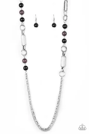 CACHE Me Out Black and Silver Necklace - Paparazzi Accessories