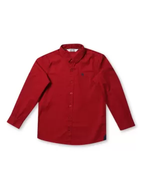 Cantabil Boy's Maroon Full Sleeves Shirt