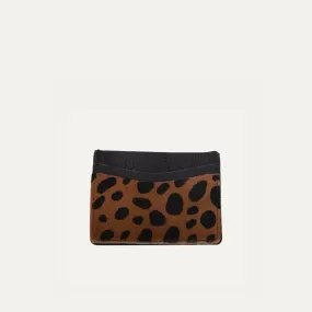 Card Holder Pauly Jen | Black   Brown Cheetah