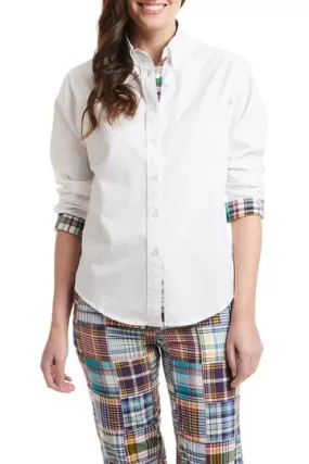 Castaway Ladies Trim Shirt Osterville Patch Madras