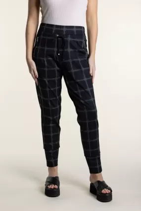 Check Ponte Panel Pant | Large Check