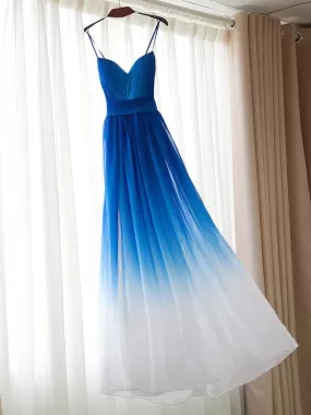 Chic Ombre Chiffon Prom Dress Beautiful  Cheap Long Prom Dress #ER137