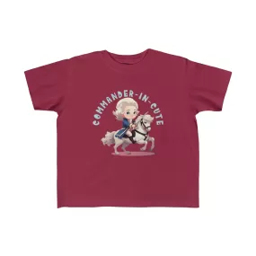 Commander-in-Cute George Washington Toddler's Fine Jersey Tee