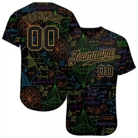 Custom 3D Pattern Design Math Authentic Baseball Jersey