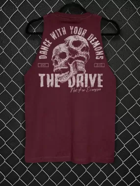 DANCE WITH YOUR DEMONS TANK TOP*MAROON*