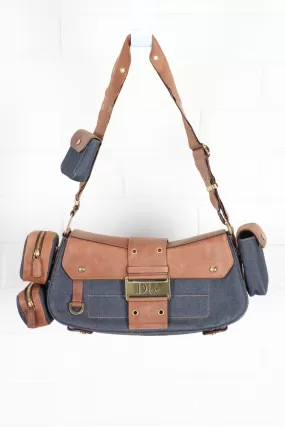 DIOR 'Columbus Street Chic' Denim Shoulder Bag Italy Made