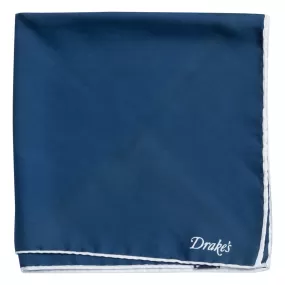 Drakes  Silk Navy Shoestring Pochette