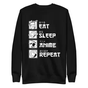 Eat Sleep Anime Repeat Sweatshirt