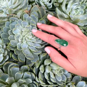 Emerald Quartz Teardrop Ring - Solange