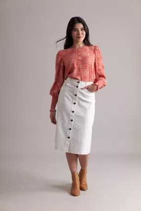 Foil  - Stud Muffin Skirt - Winter White