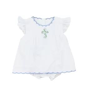 Girls Blue Cross Diaper Set