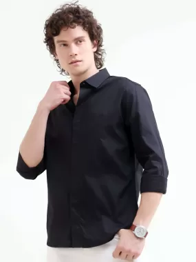 Guild business black solid shirt