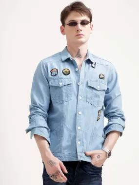 Ice Blue Denim Street Overshirt