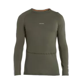 icebreaker Merino Base Layer Men's 200 Zoneknit™ Long Sleeve Crewe Thermal Top - Loden Lazurite