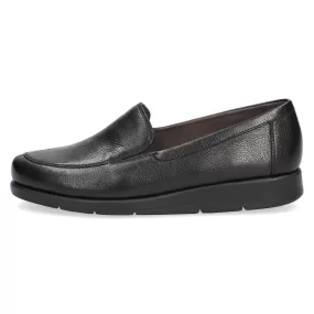 Ladies Caprice Black Nappa Slip On Shoes Soft Leather SALE