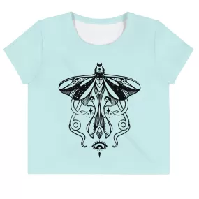 Luna Moth Magic, Sublimation Crop Top