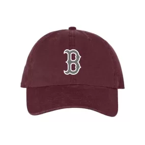 Maroon "B" Vintage Wash Hat