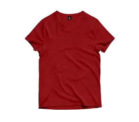 Maroon V-Neck T-Shirt