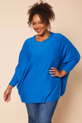 Mia Oversized Jumper in Cobalt Blue