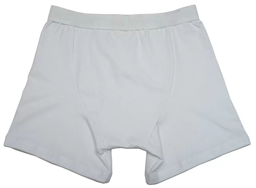 Organic Bamboo Jersey Boxer-Short in White