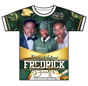 "Fredrick" Custom Designed Graduation 3D shirt