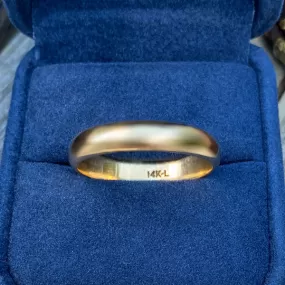 Vintage Half Round Wedding Band